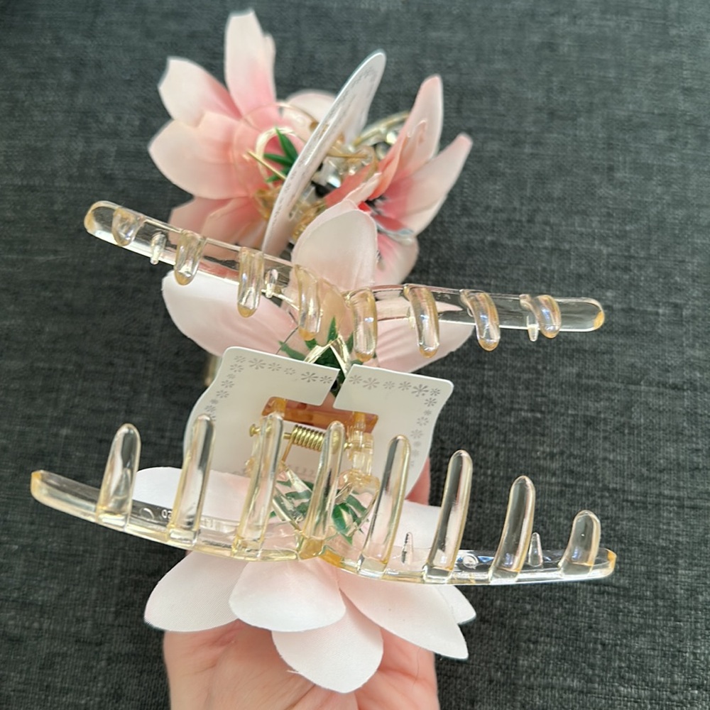 Set of 2 Flower Claw Clip - Picture 3 of 5